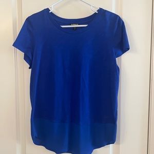Express Women's Royal Blue Short Sleeve Blouse